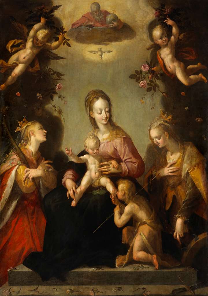 Madonna and Child with Adoring Saints and God the Father